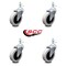 Service Caster 3 Inch Thermoplastic Rubber Wheel 12mm Threaded Stem Caster SCC, 4PK SCC-TS05S310-TPRS-M1215-4 - alternate 2